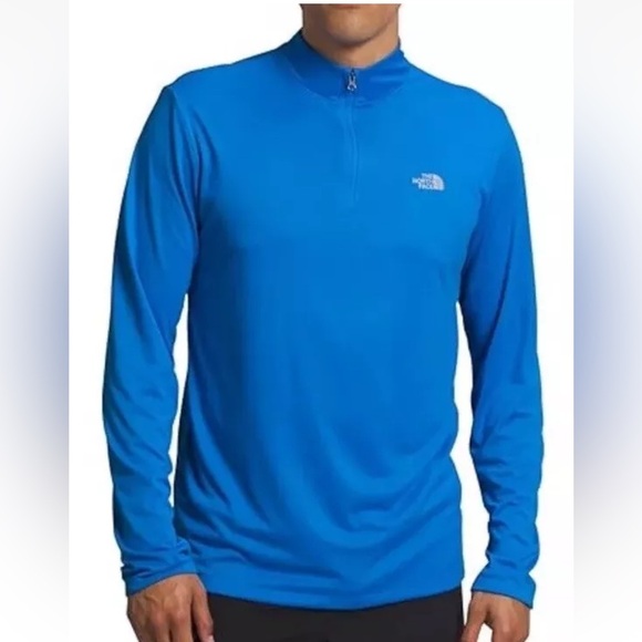 The North Face Men's Elevation 1/4 Zip Blue Sz S *I8 - Picture 1 of 4